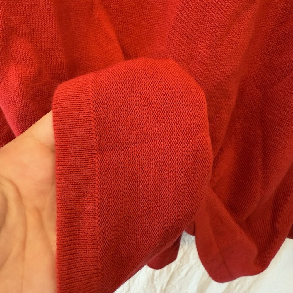 Quacker Factory 1/4 Side Zip Rhinestone Pullover Sweater Womens 1X Red Cozy Soft - Picture 12 of 12